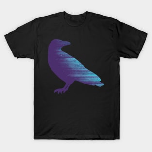 Vaporwave Crow Synthwave Style Radio Static Raven T-Shirt